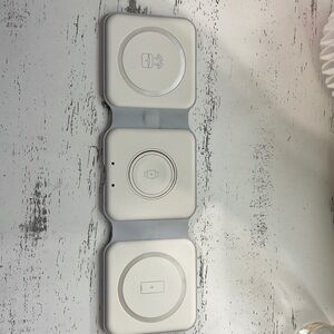 White and Gray Wireless charger.